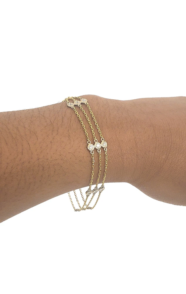 14K Yellow Gold 0.45cttw Diamond Bracelet