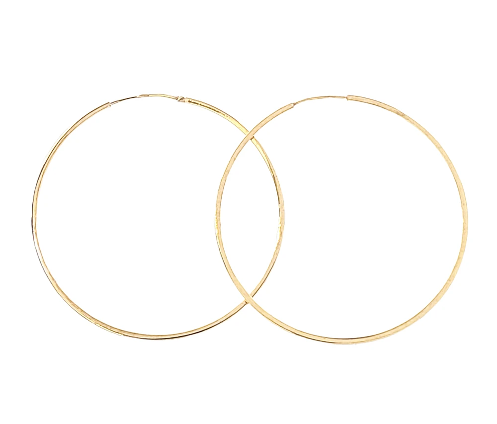 10K Yellow Gold 42mm Earrings