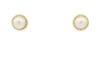 10K Yellow Gold 6mm Cultured Pearl Stud Earrings