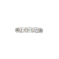 10K White Gold 0.75cttw Aquamarine and 0.10cttw Diamond Ring, size 7