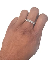 10K White Gold 0.75cttw Aquamarine and 0.10cttw Diamond Ring, size 7
