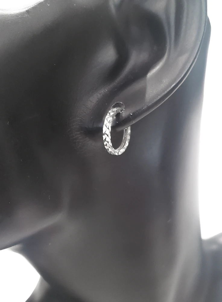 10K Gold 14mm Hoop / Huggie / Hinged Earrings