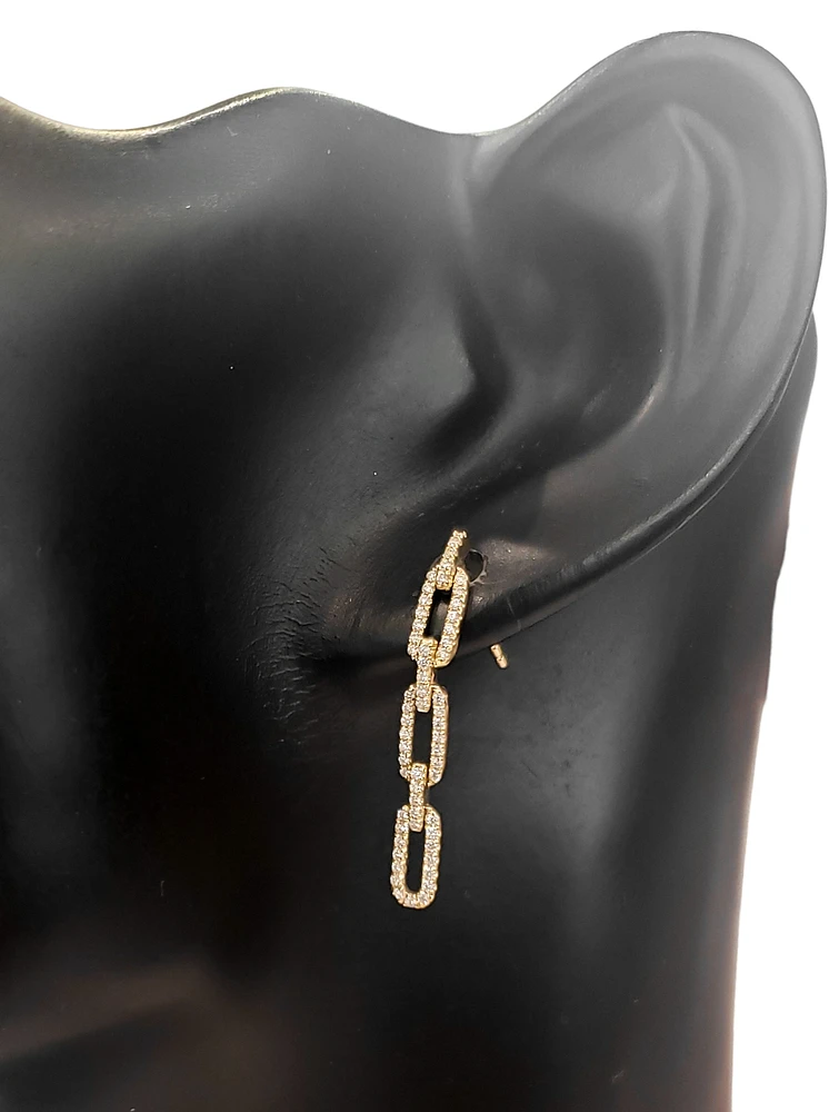 14K Yellow Gold 0.33cttw Diamond Dangle Earrings