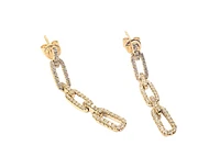 14K Yellow Gold 0.33cttw Diamond Dangle Earrings