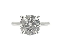 14K Gold 3.03cttw Lab Grown Round Brilliant Cut Diamond Ring - / White