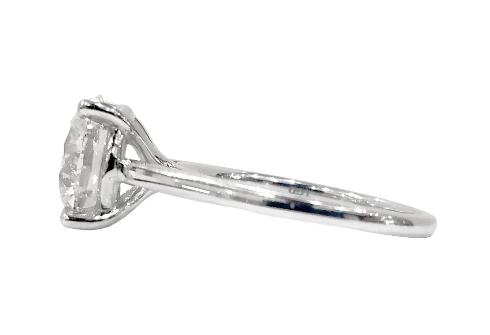 14K Gold 3.03cttw Lab Grown Round Brilliant Cut Diamond Ring - / White