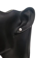 14K White Gold 5-5.5mm Cultured Pearl Earrings with Butterfly Backs