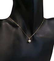 10K Yellow Gold Cultured Pearl and Diamond Pendant