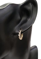 10K Yellow Gold 0.08cttw Diamond Hoop / Huggie Earrings