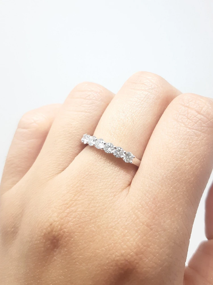 Moissanite Wedding Band