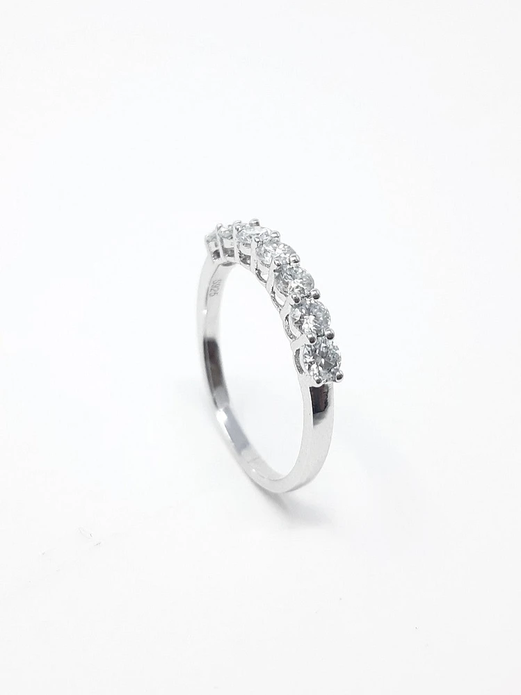 Moissanite Wedding Band