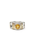 Silver and Citrine Ring