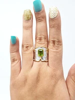 Silver and Peridot Ring