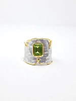 Silver and Peridot Ring