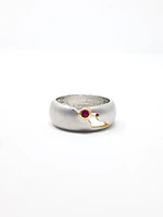 Silver and Ruby Ring