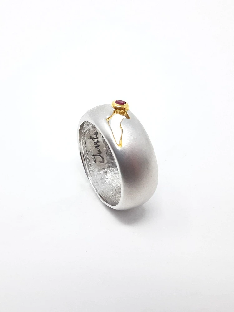 Silver and Ruby Ring