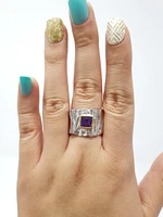 Silver and Amethyst Ring