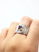 Silver and Amethyst Ring