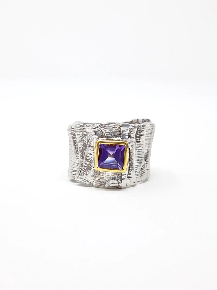 Silver and Amethyst Ring