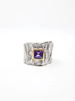 Silver and Amethyst Ring