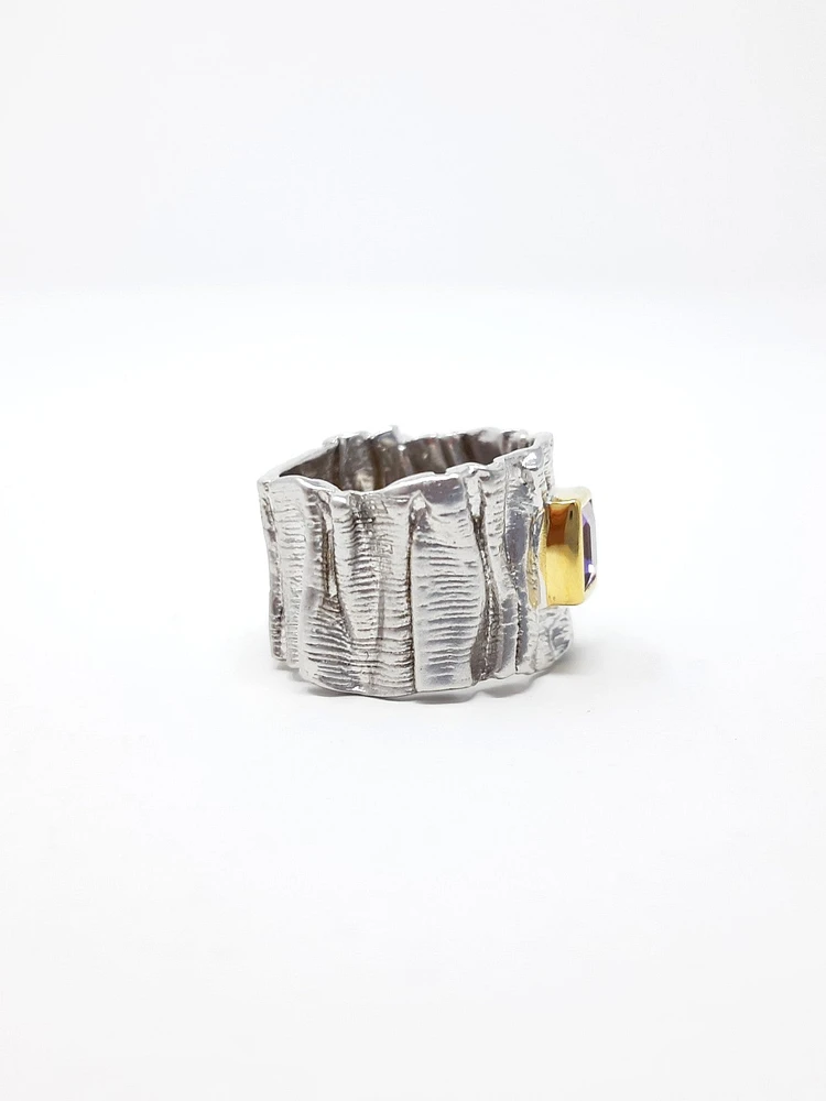 Silver and Amethyst Ring