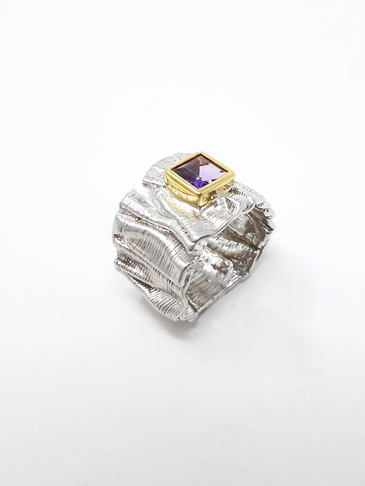 Silver and Amethyst Ring