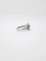 14K White Gold 0.66cttw Diamond Halo Engagement Ring - 4.5 / 14K Rose Gold