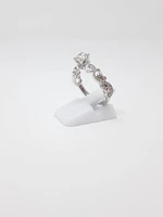 18K White Gold 0.50cttw Canadian Diamond Engagement Ring, size 6.5