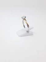 18K White & Rose Gold 0.60cttw Canadian Diamond Engagement Ring, size 6.5