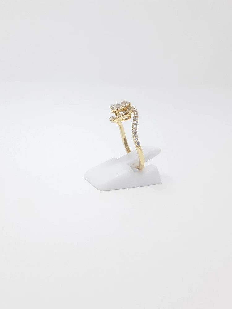 14K Yellow Gold 0.73cttw Diamond Ring