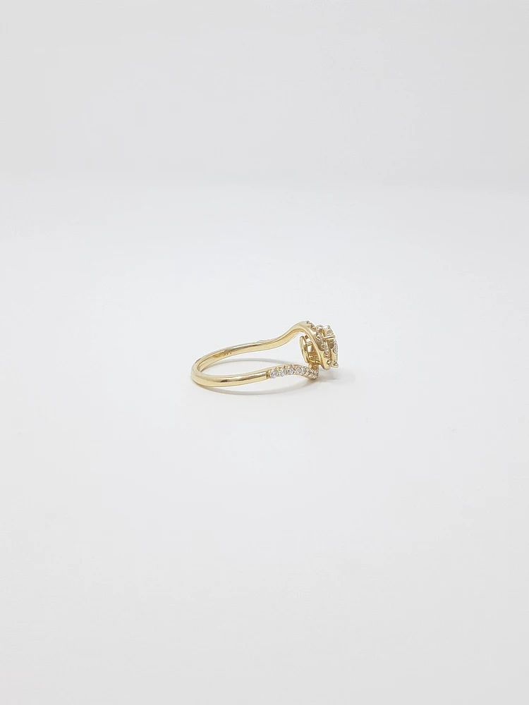14K Yellow Gold 0.73cttw Diamond Ring