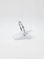 10K White Gold 0.30cttw Baguette Cut Diamond Ring, size 6.5