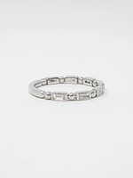 10K White Gold 0.30cttw Baguette Cut Diamond Ring, size 6.5