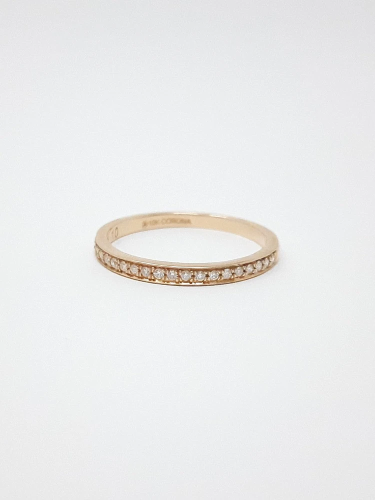 10K Yellow Gold 0.10cttw Diamond Ring, size 6.5