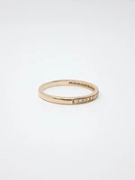 10K Yellow Gold 0.10cttw Diamond Ring, size 6.5
