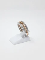 10K White & Rose Gold 0.18cttw Diamond Ring, size 6.5