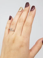 10K Diamond Bypass Ring - / Gold