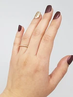 10K Rose Gold 0.10cttw Diamond Ring, size 6.5