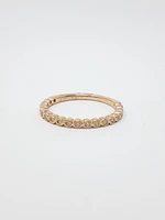 10K Rose Gold 0.10cttw Diamond Ring, size 6.5