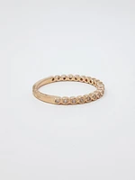 10K Rose Gold 0.10cttw Diamond Ring, size 6.5