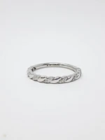 10K Gold 0.10cttw Diamond Stacking Ring / Band