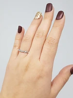 10K Gold 0.10cttw Diamond Stacking Ring / Band