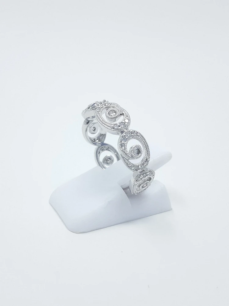 14K White Gold 0.29cttw Diamond Ring- Size 6.5