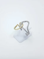 10K White & Yellow Gold 0.21cttw Diamond Ring - 4.5