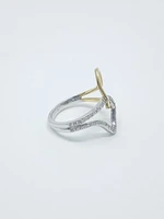 10K White & Yellow Gold 0.21cttw Diamond Ring - 4.5