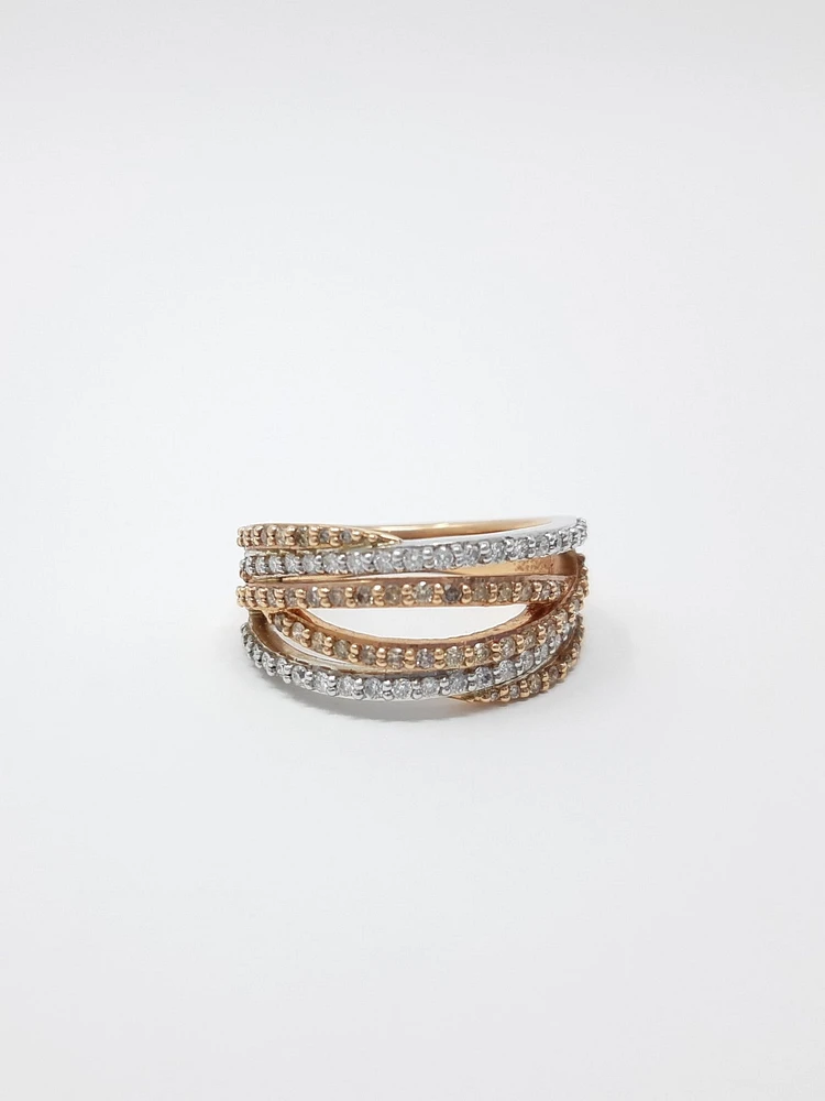 10K White & Rose Gold 0.285cttw Diamond Ring