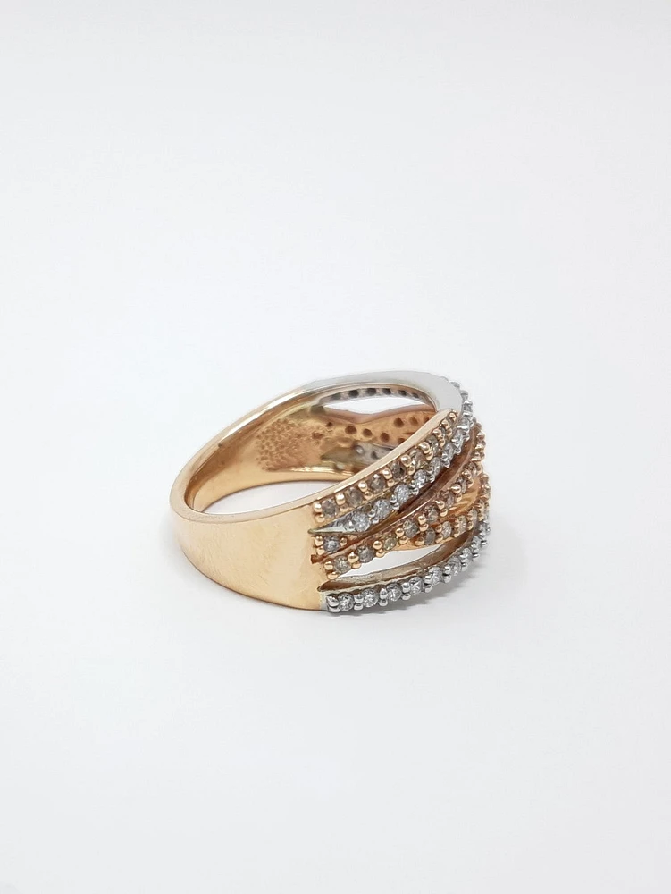 10K White & Rose Gold 0.285cttw Diamond Ring