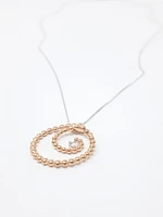 10K White & Rose Gold 0.08cttw Diamond Pendant, 18"
