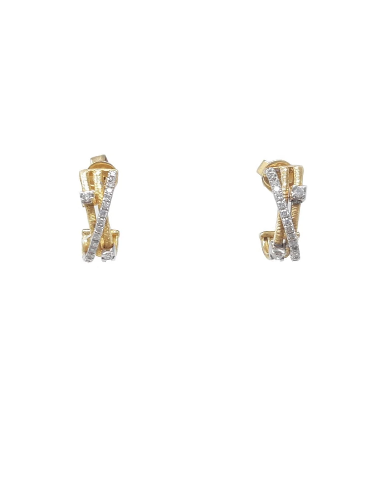 14K Yellow Gold 0.23cttw Diamond Earrings