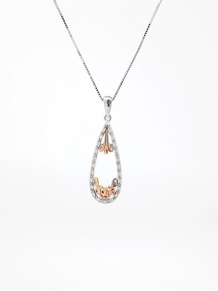Two-Tone Diamond Pendant